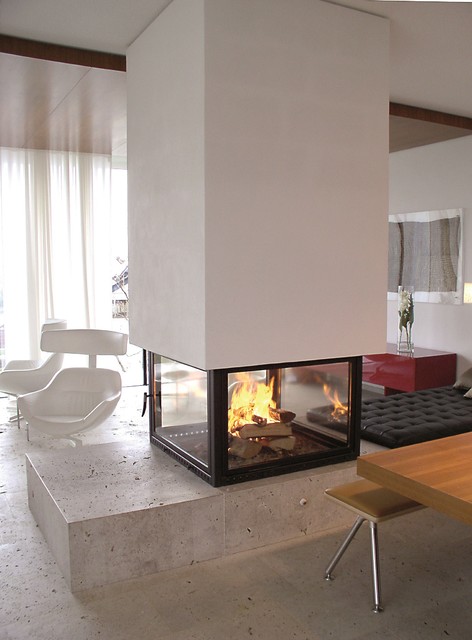 Heizkamin contemporain-salon