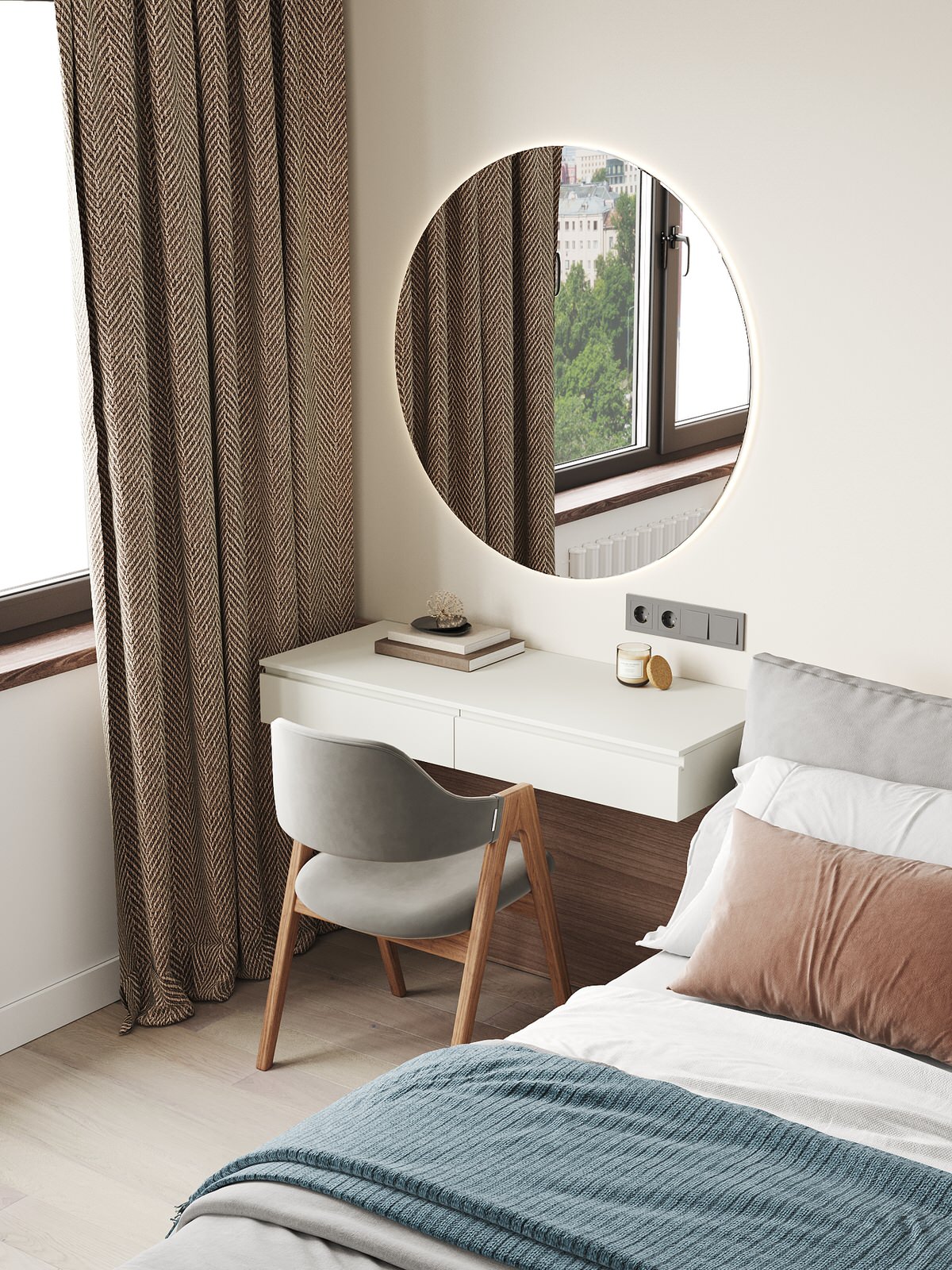 Квартира для молодой семьи с элементами сканди