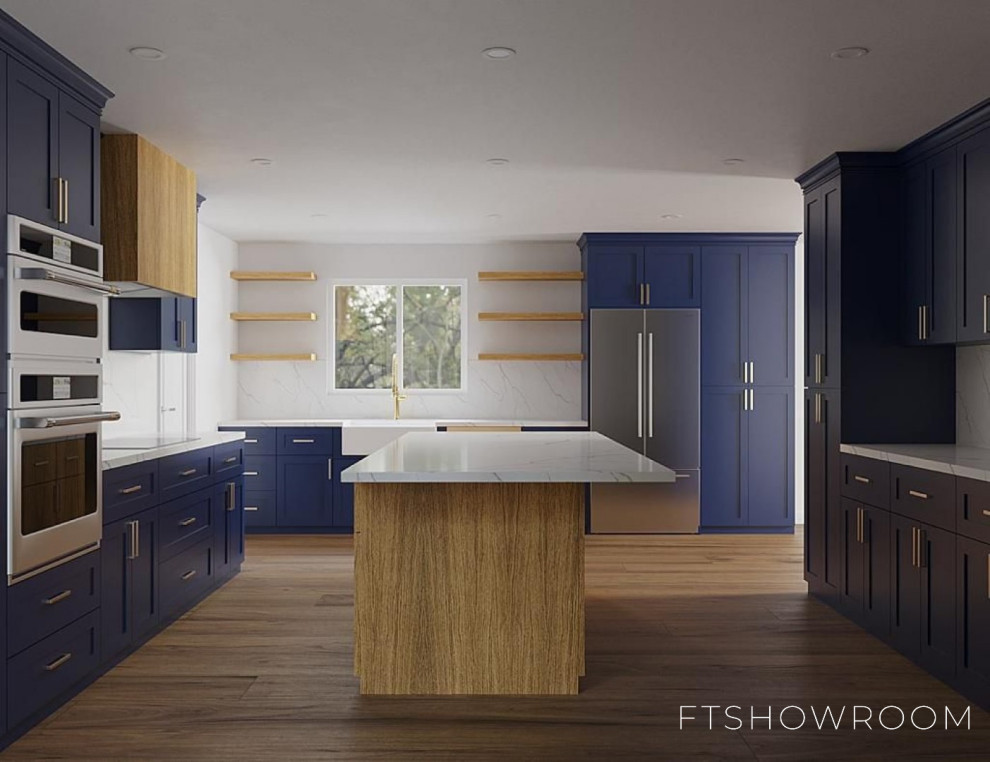 Transitional kitchen photo in Seattle