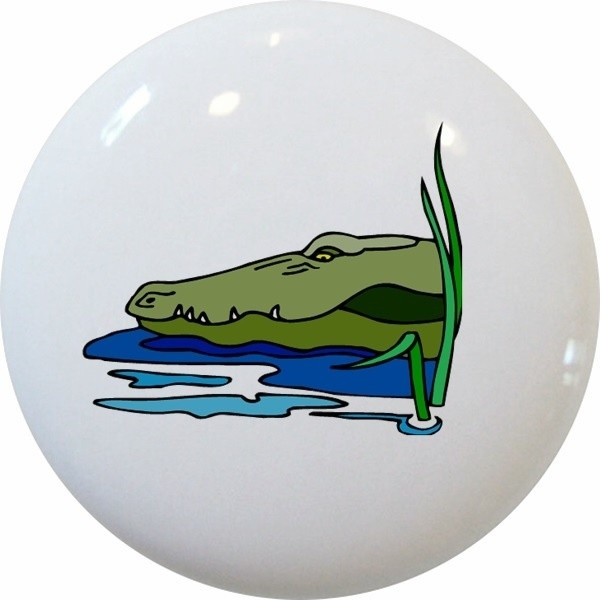 Alligator Head Ceramic Cabinet Drawer Knob