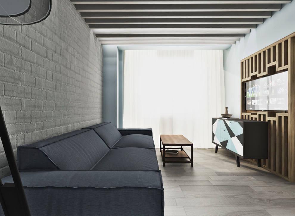 Квартира для семьи с двумя детьми с элементами лофт