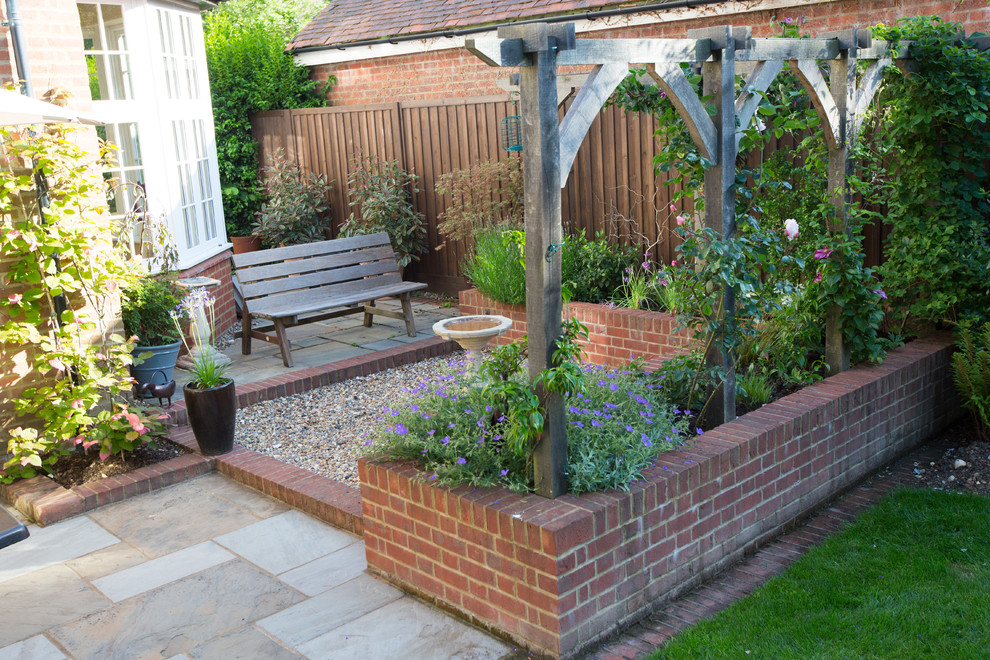 Photo of a small traditional courtyard patio in Cheshire.
