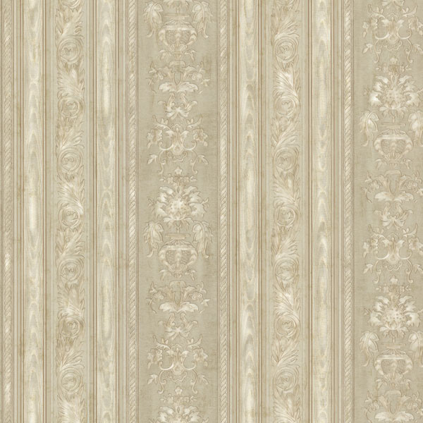 Shop Houzz | Brewster Home Fashions Majesty Olive Damask Stripe
