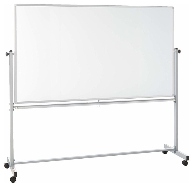 Offex Mobile Dry Erase Magnetic Double-Sided White Board - 72"W x 40"H
