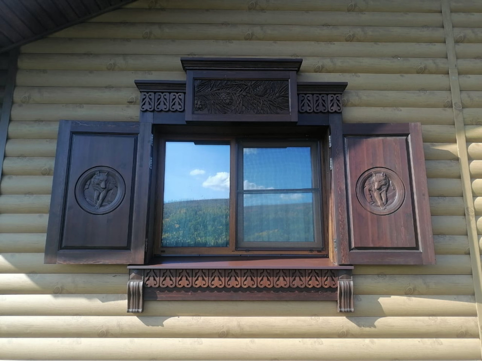 Оформление экстерьера дома охотника