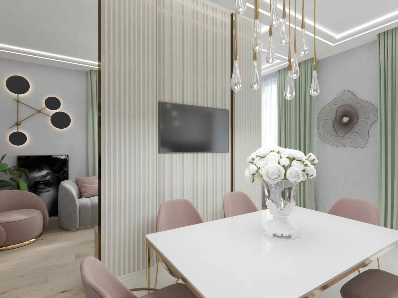 Дизайн и ремонт квартиры на Золоторожском Валу — Золотой акцент