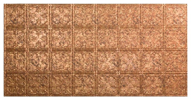 Fasade Traditional 10 Ceiling Tile Sample Cracked Copper