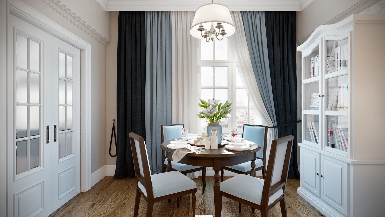 Дизайн-проект трехкомнатной квартиры в пастельных тонах