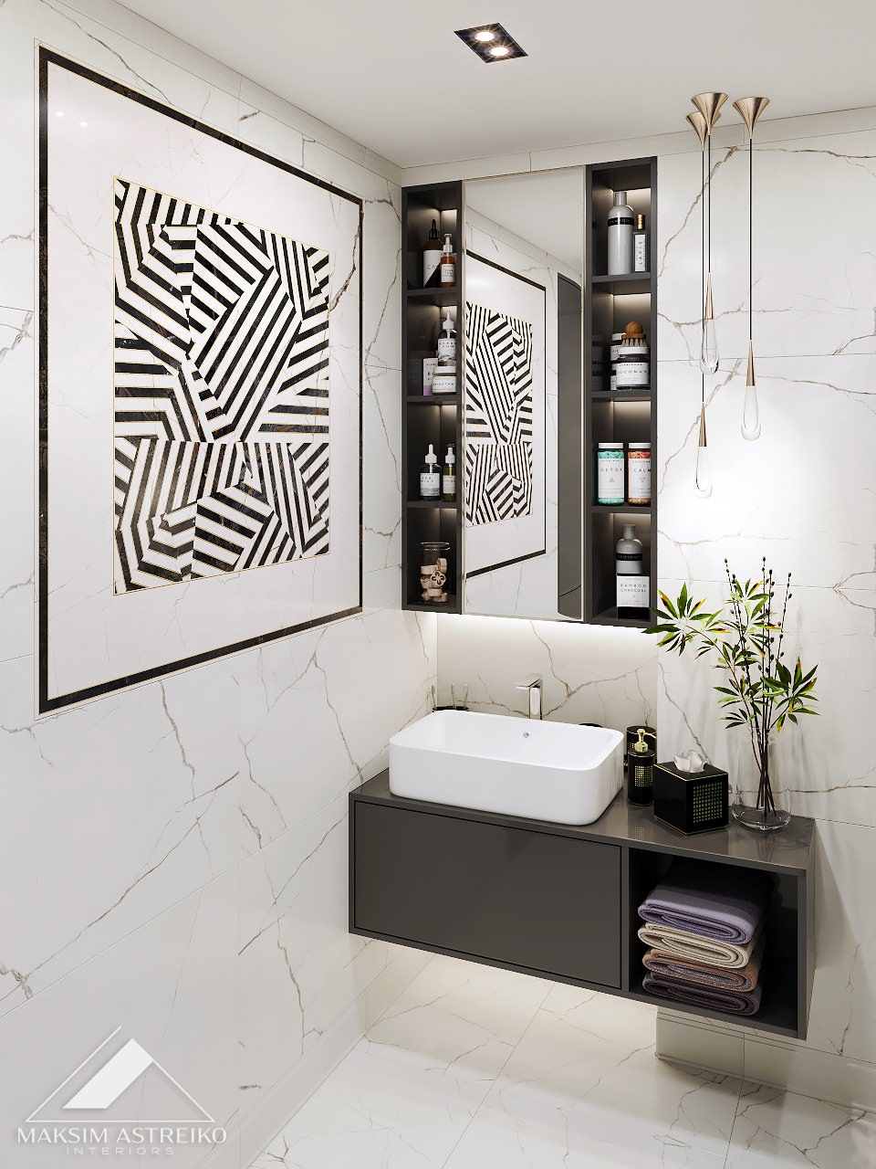 Современный интерьер с элементами арт деко