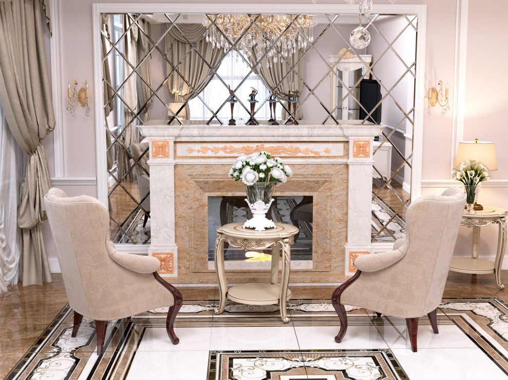 Дизайн каминной в классическом стиле