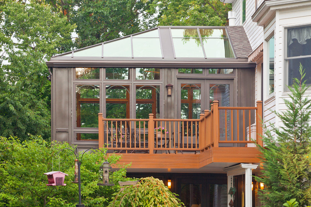 This is an example of an expansive contemporary verandah in Other.