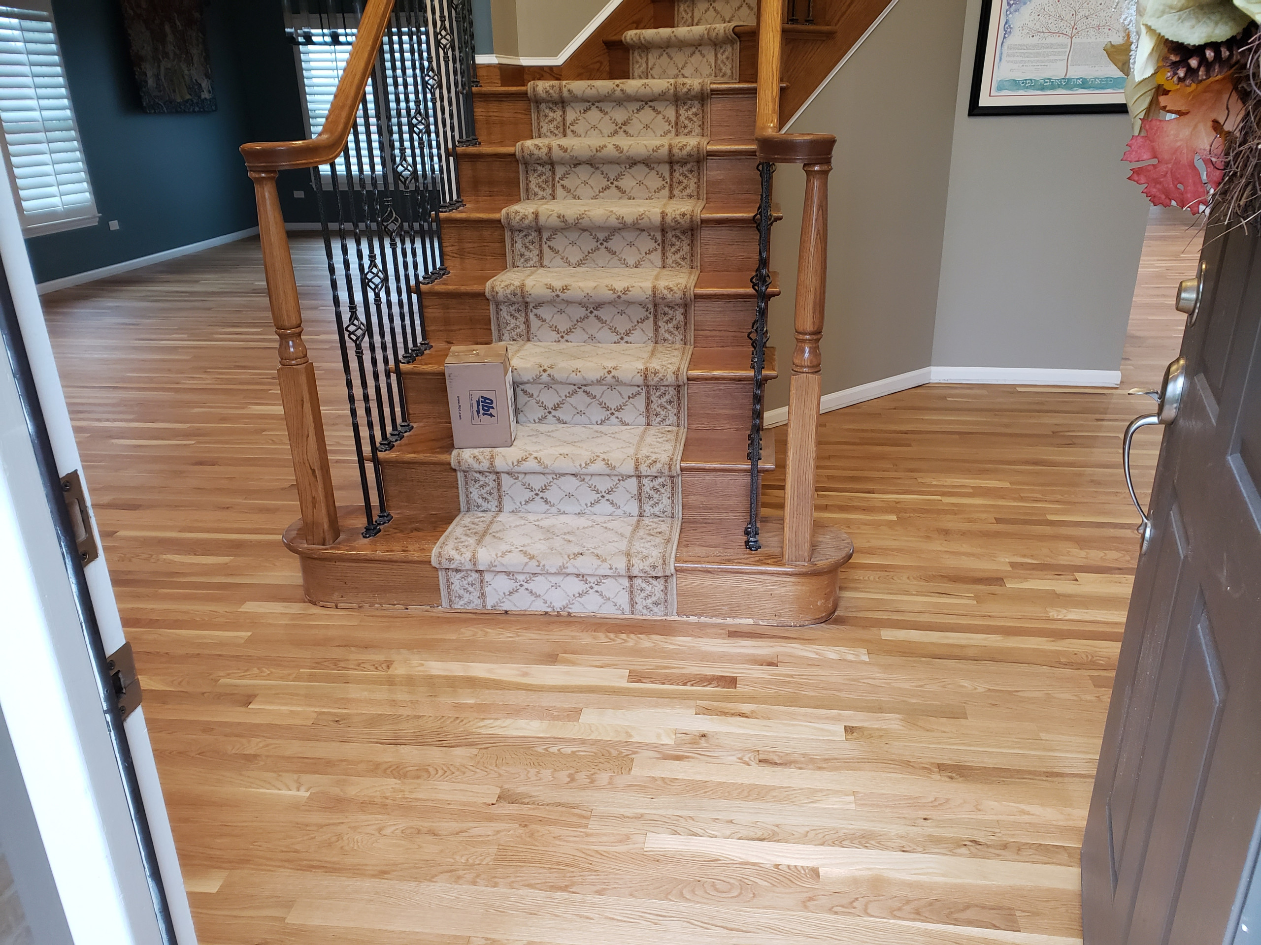 Hawthorn Woods, refinishing 2 and 1/4 prefinished natural Bona finish