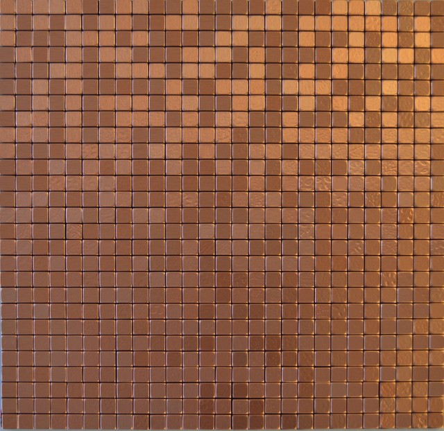 11.38"x11.38" Peel and Stick Backsplash Tile, "Copper Coin