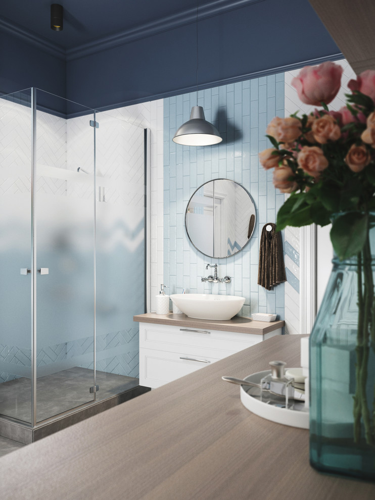 Дизайн гостиной и ванной комнаты в коттедже (Тополиная роща)