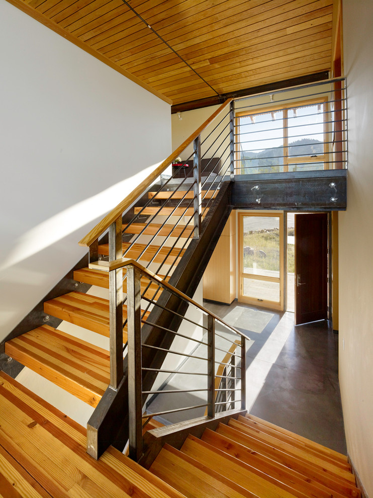Design ideas for a modern staircase in Salt Lake City.