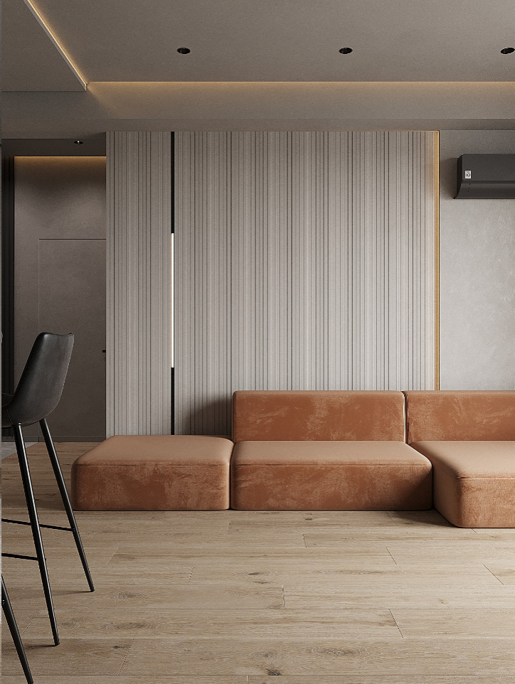 Квартира в современном стиле в темных тоннах