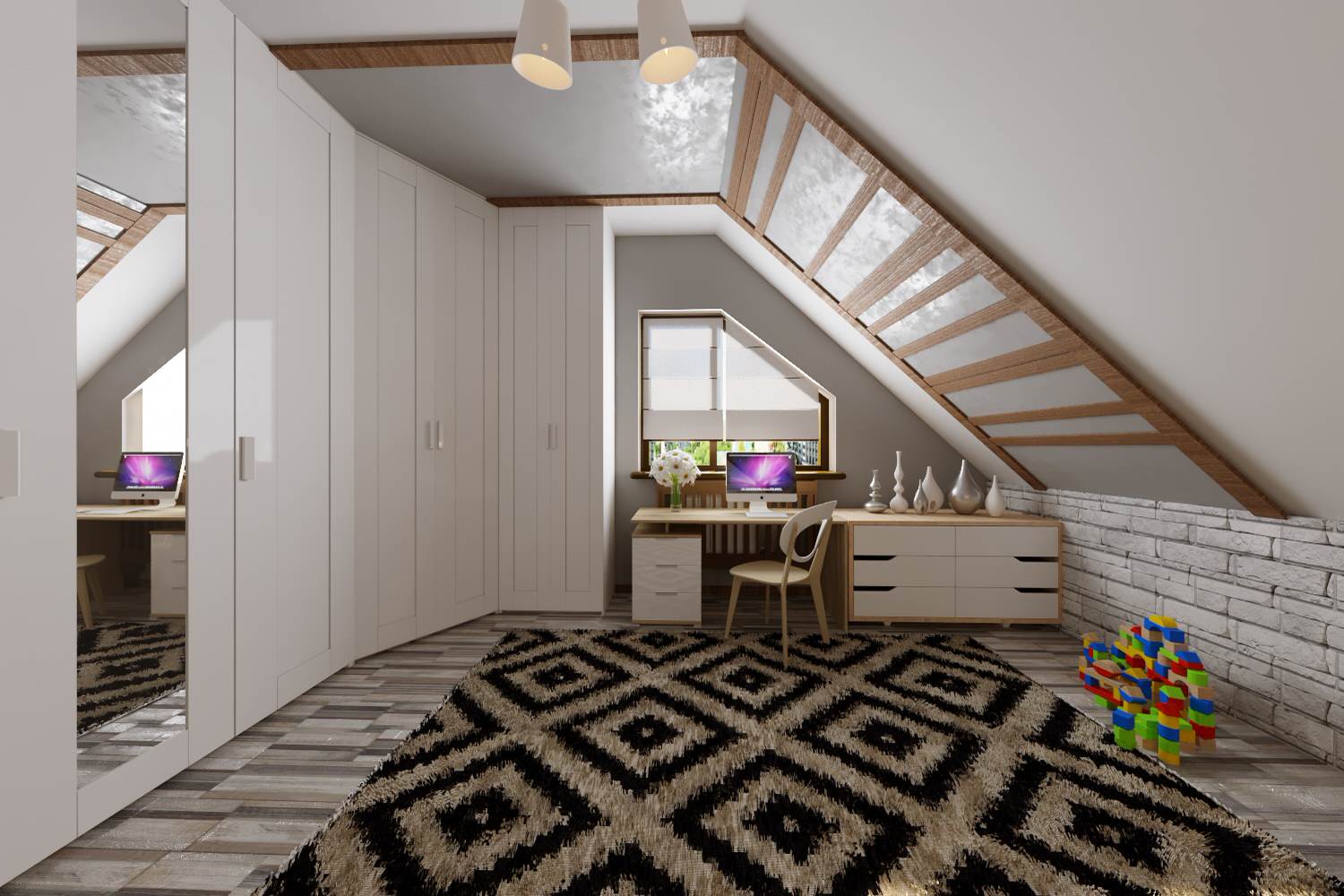 Загородный дом в современном лофте