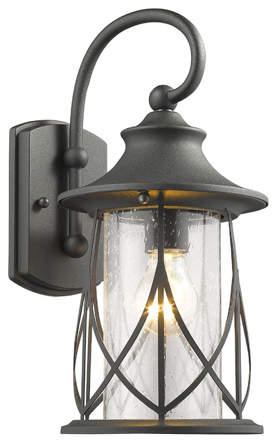 8 75 Transitional Outdoor Wall Sconce Black Chloe Lighting Marhaus 1 Light Black Outdoor Wall Sconce 15