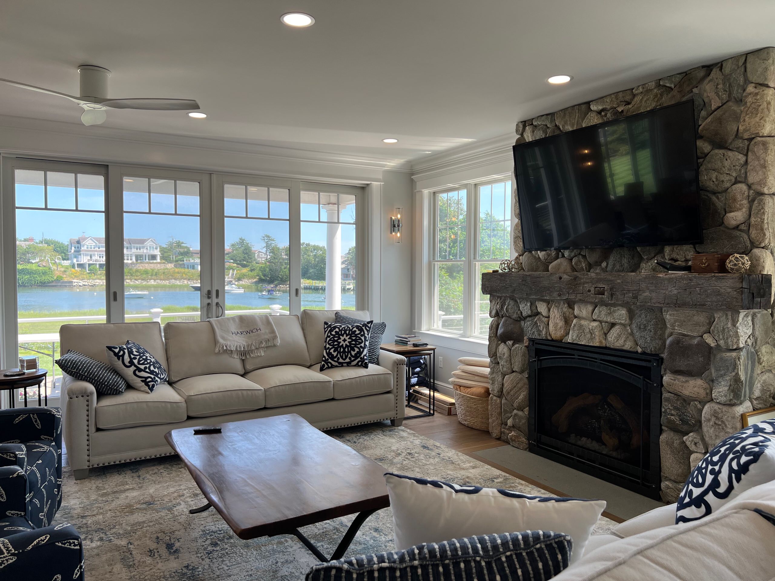 Two Views Waterfront Shingle Style Home