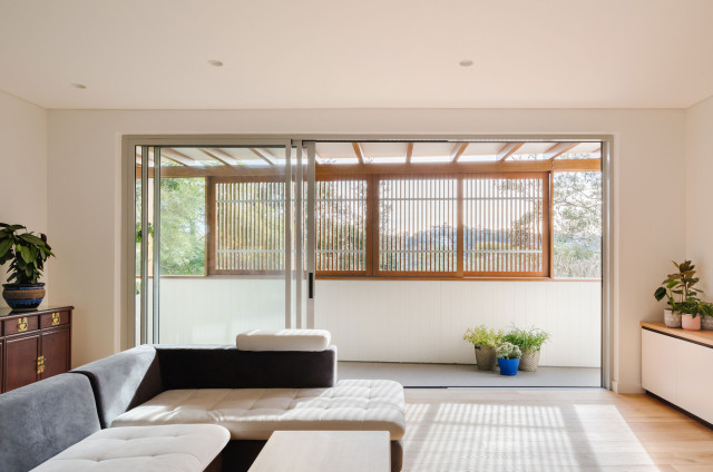 Middle Cove House modern-wohnbereich