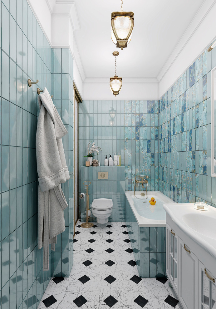 Утонченный проект с использованием разных стилей для семьи с двумя детьми