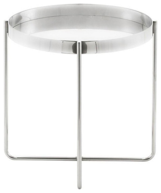 Lucius Silver Side Table Contemporary Side Tables And End Tables