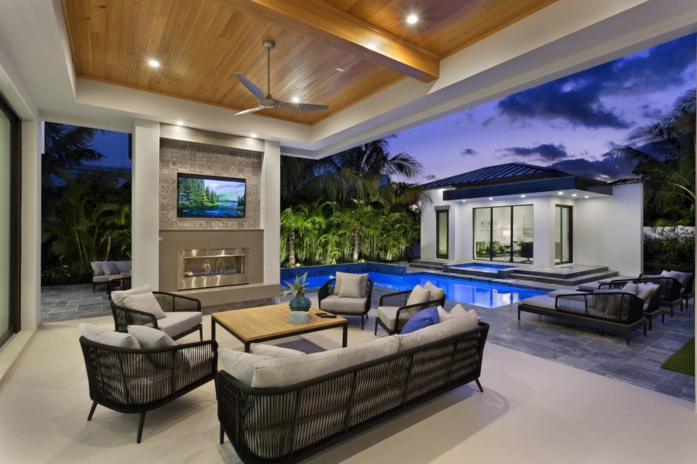1040 South Ocean Boulevard Delray Beach, FL Contemporary Estate Contemporary Patio
