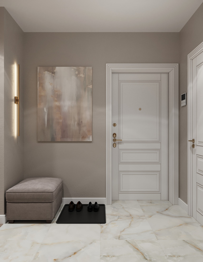 "Пудровые оттенки". Квартира 97 кв.м, ЖК "Левобережный"