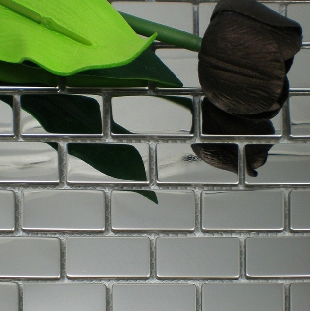 Metal Mosaic Tiles Stainless Steel Mosaic Wall Tile Backsplash SMMT035