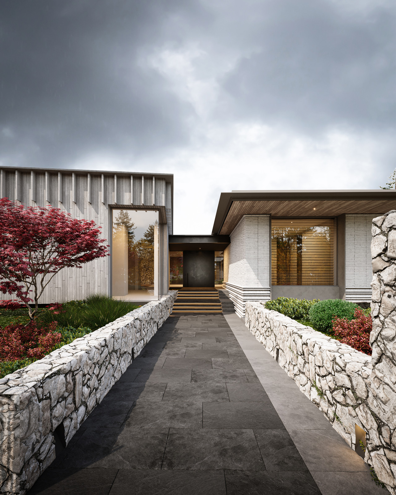 Introspective House рядом с Национальным парком «Лосиный Остров».