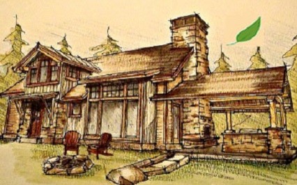 The Cabin rustic-rendering
