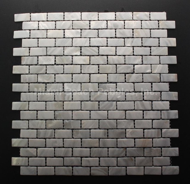 Rectangular Mosaic White Shell Tile