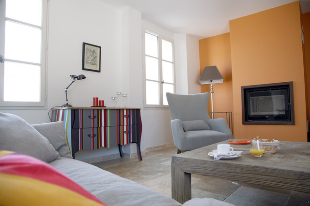 Le Clos Saint Benoit transitional-living-room