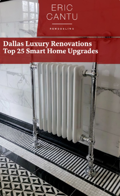 Towel Warmer? With a Retro look and feel? Check out the tile work in the Attic Renovation Bathroom