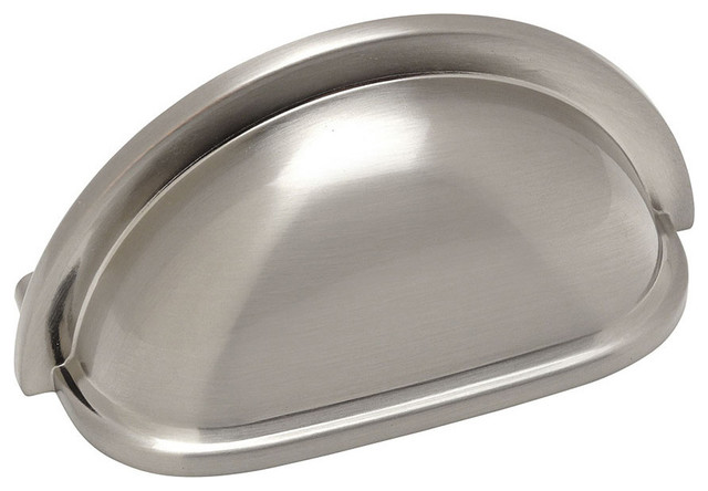 Cosmas 4310SN Cabinet Bin Cup Pull, 3" Hole Centers, Set of 5, Satin Nickel