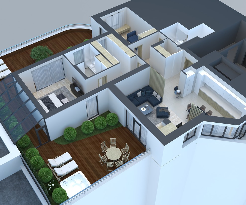 Планировка вид сверху ракурс 3