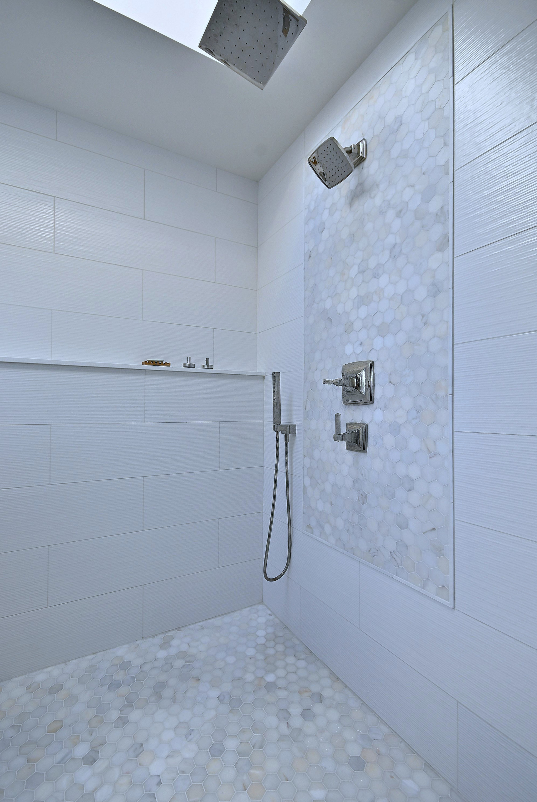 Bright Transitional Bathroom Remodel with Storage