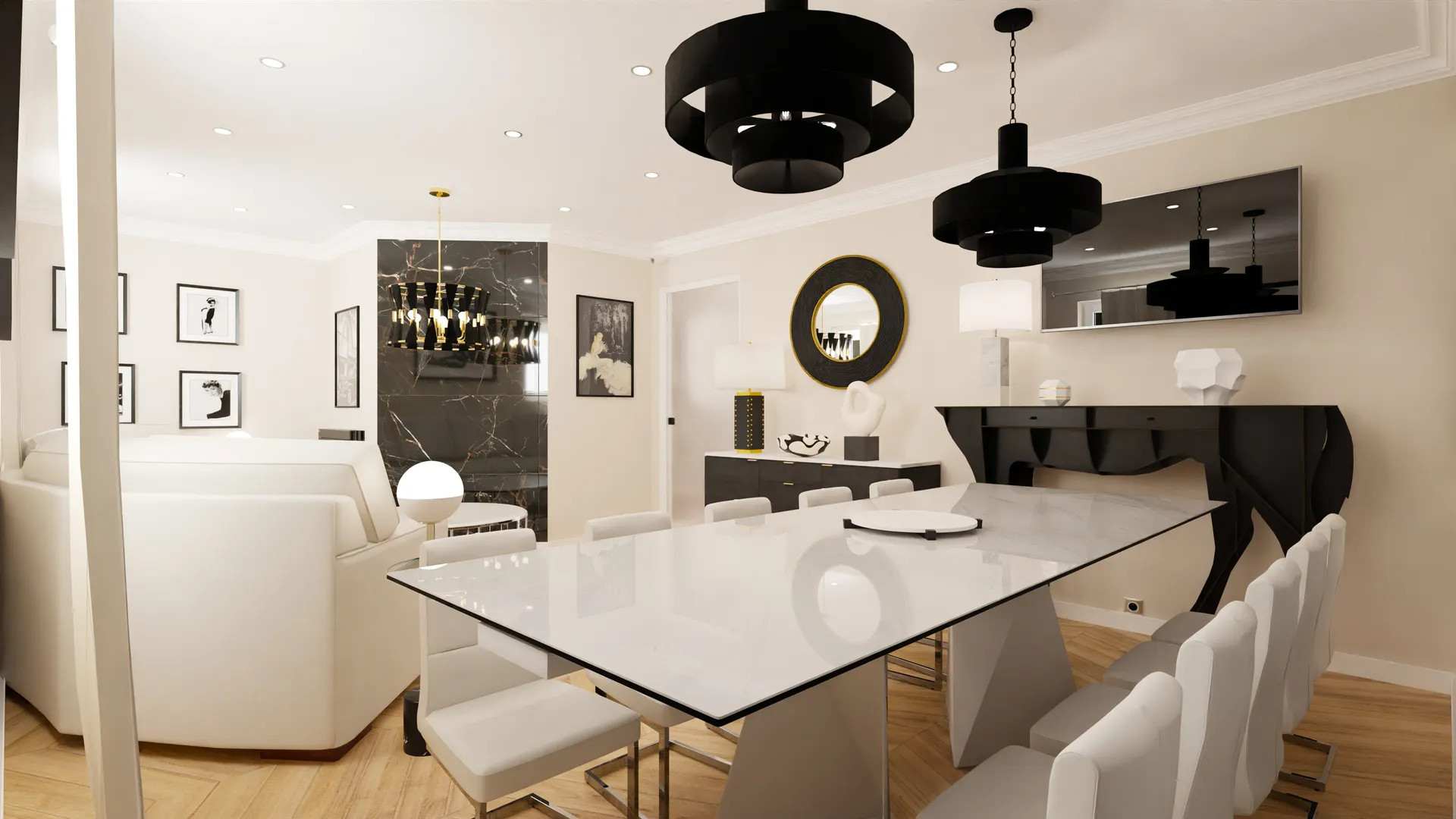 Rénovation complète, réunification de plusieurs appartements d'un petit immeuble