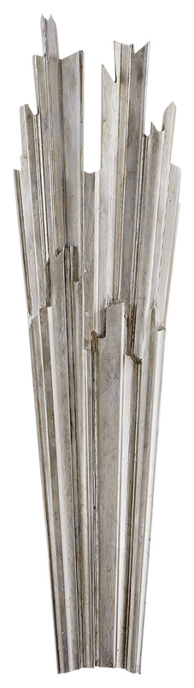 Claymore Tall Sconce in Burnished Silver Leaf