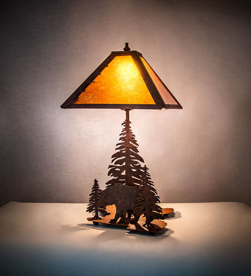 21 High Northwoods Lone Bear Table Lamp