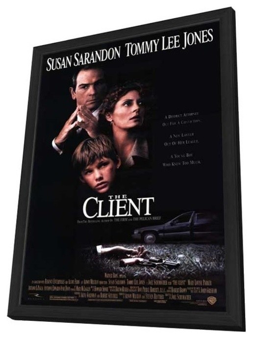 The Client 11 x 17 Movie Poster - Style A - in Deluxe Wood Frame