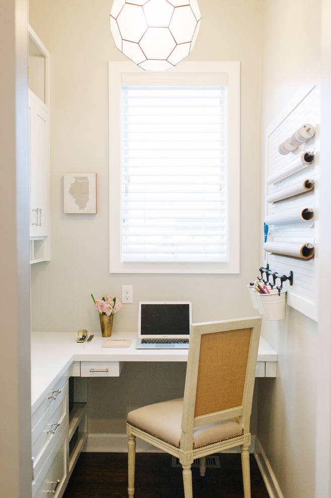 Inspiration for a small transitional home office in Detroit.