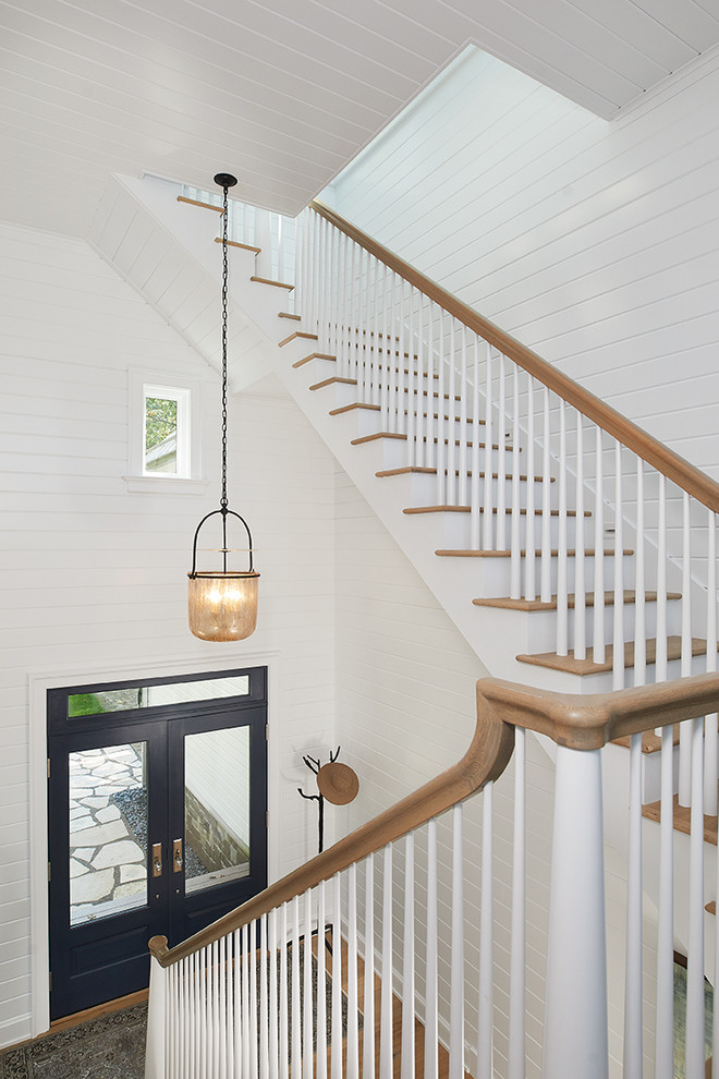 Design ideas for a beach style staircase in Other.