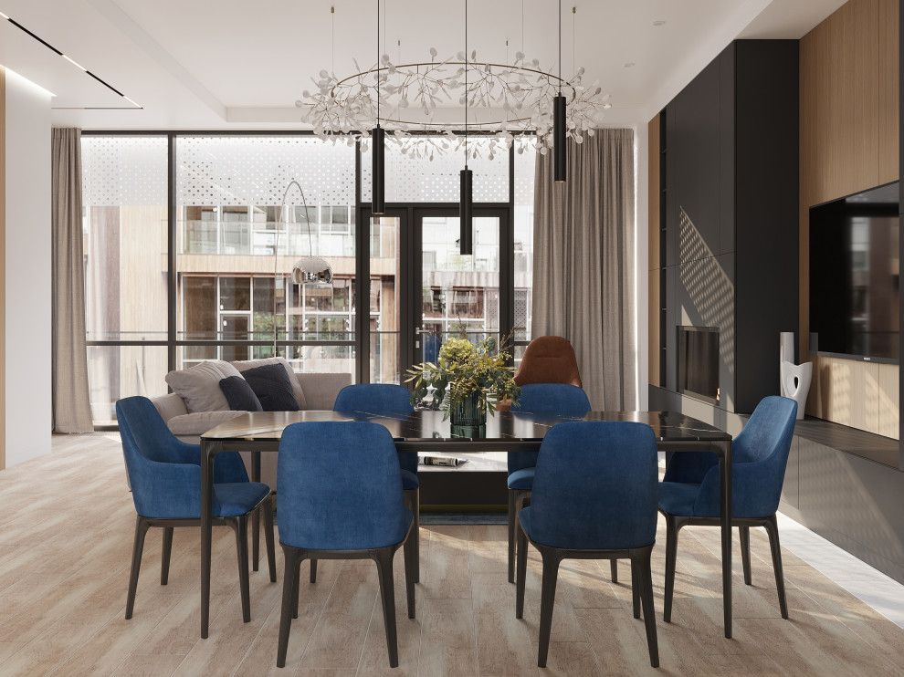 Столовая зона в гостиной