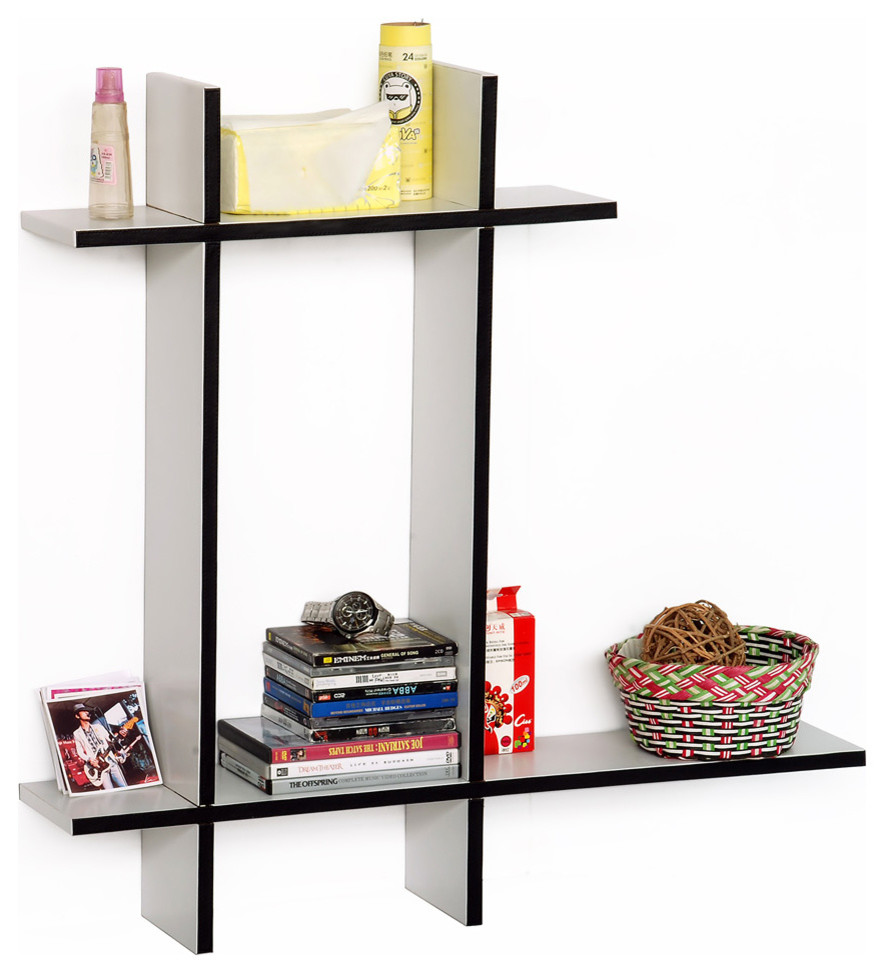 Trista - [New Breed-B] Leather Cross Type Sheve / Book Shelve / Floating Shelve