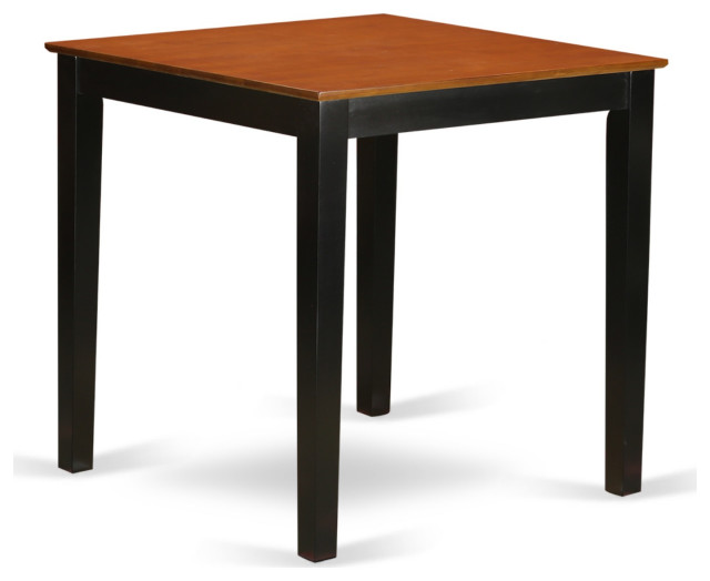 East West Furniture PBCF5-OAK-W - Juego de pub de 5 piezas de altura de mostrador, incluye una mesa de comedor cuadrada y 4 sillas de comedor de cocina, 36 x 36
