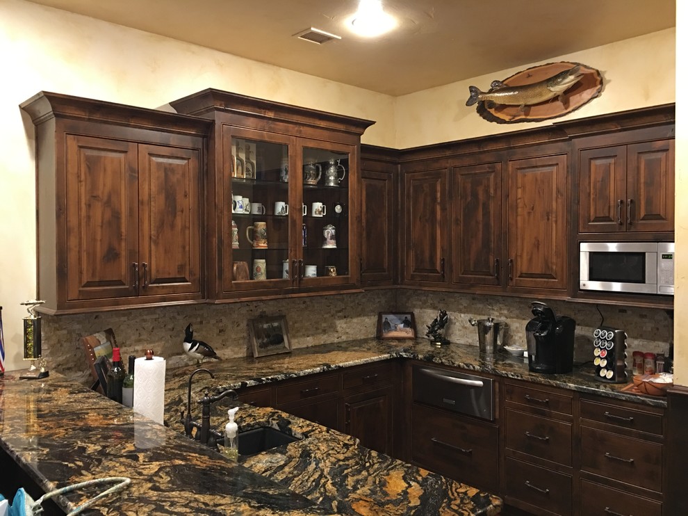 Mountain style kitchen photo in Austin