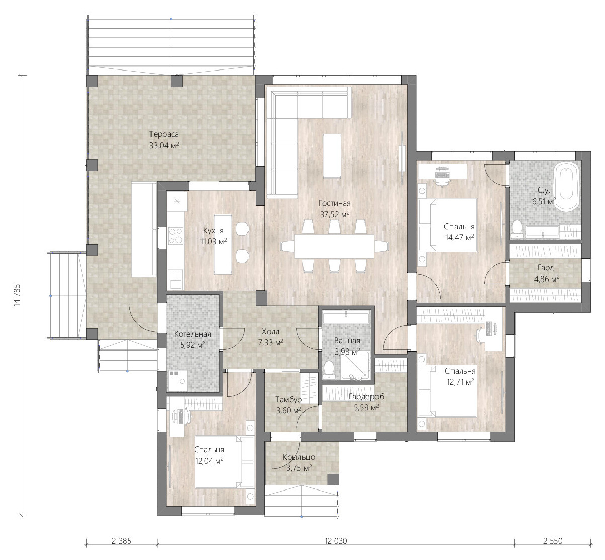 Загородный дом КС6-113,5м