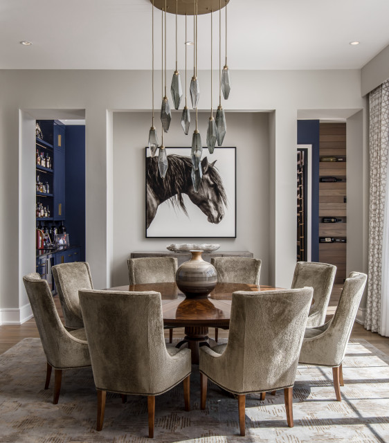 Blown Glass Lighting Projects transitional-dining-room