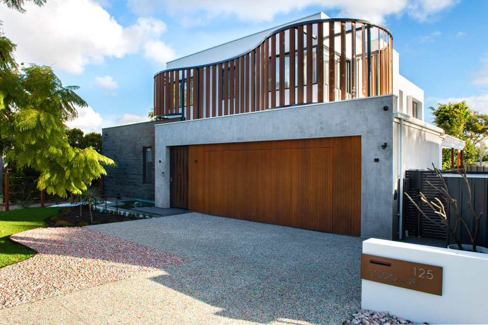 Inspiration for a large contemporary garage remodel in Perth